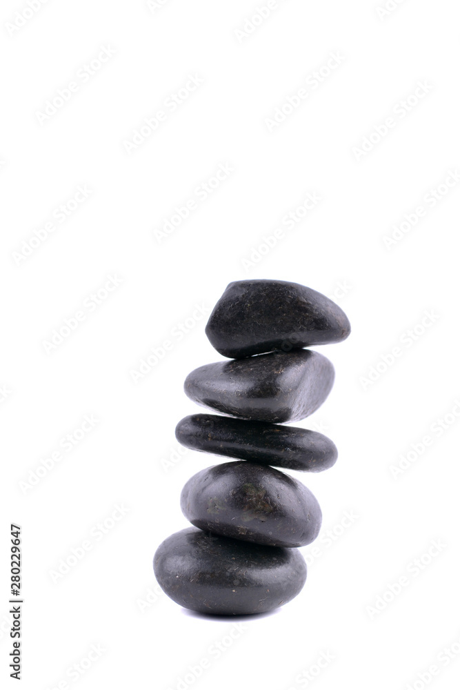 Zen stones balance concept isolated on white Zen stones balance concept isolated on white