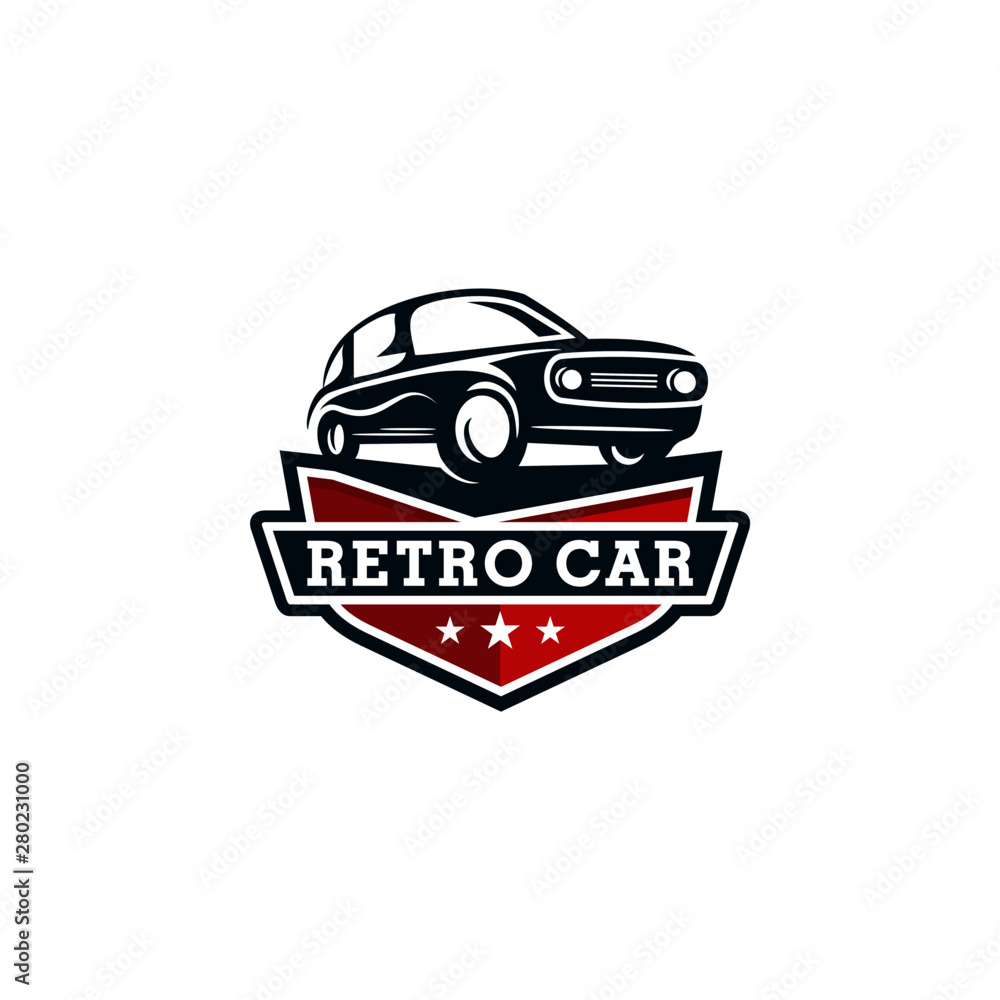 Retro Car Logo Design Template Vector Retro Car Logo Design Template Vector
