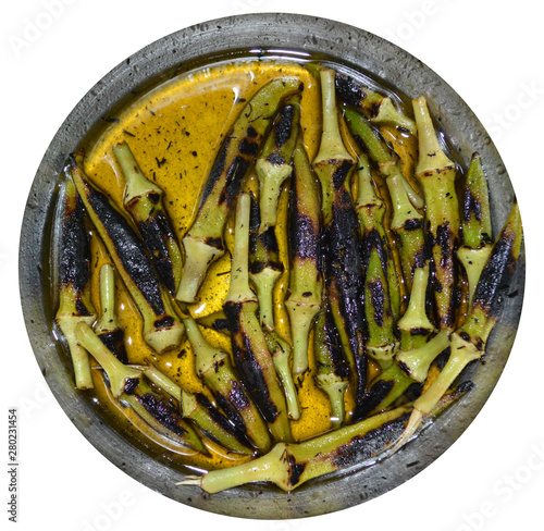 Homemade food - roasted okra