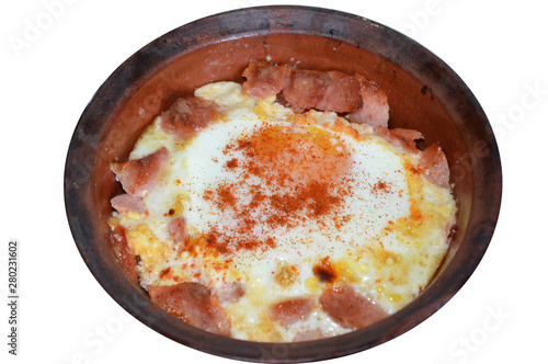 Homemade food - A Portion of Improvised Traditional Food (Gyuvetche) from Yambol, Bulgaria