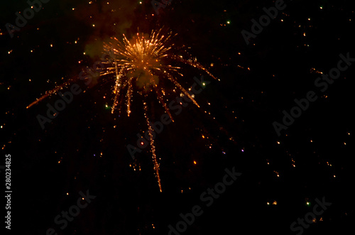 Wallpaper Mural Colorful fireworks on dark  background. - Image Torontodigital.ca