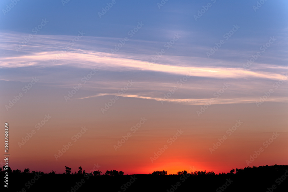 Fototapeta premium Sunset in the prairies