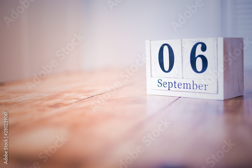 Schilderij op canvas 6 September - 6th of September - Happy Birthday - National Day - Anniversary