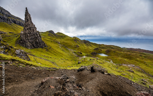 Valokuva Beautiful scenic landscape of Scotland nature with beautiful evening cloudy sky