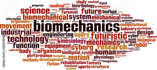 Biomechanics word cloud