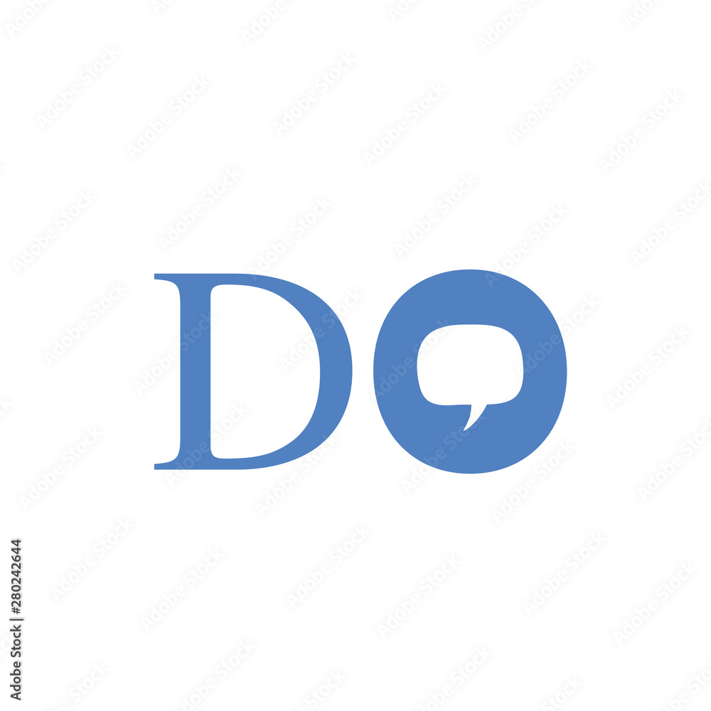 Speech bubble Do Word. Vector callout typography design for social media and bloggers. Motivation to do something. vector illustration isolated on white background.