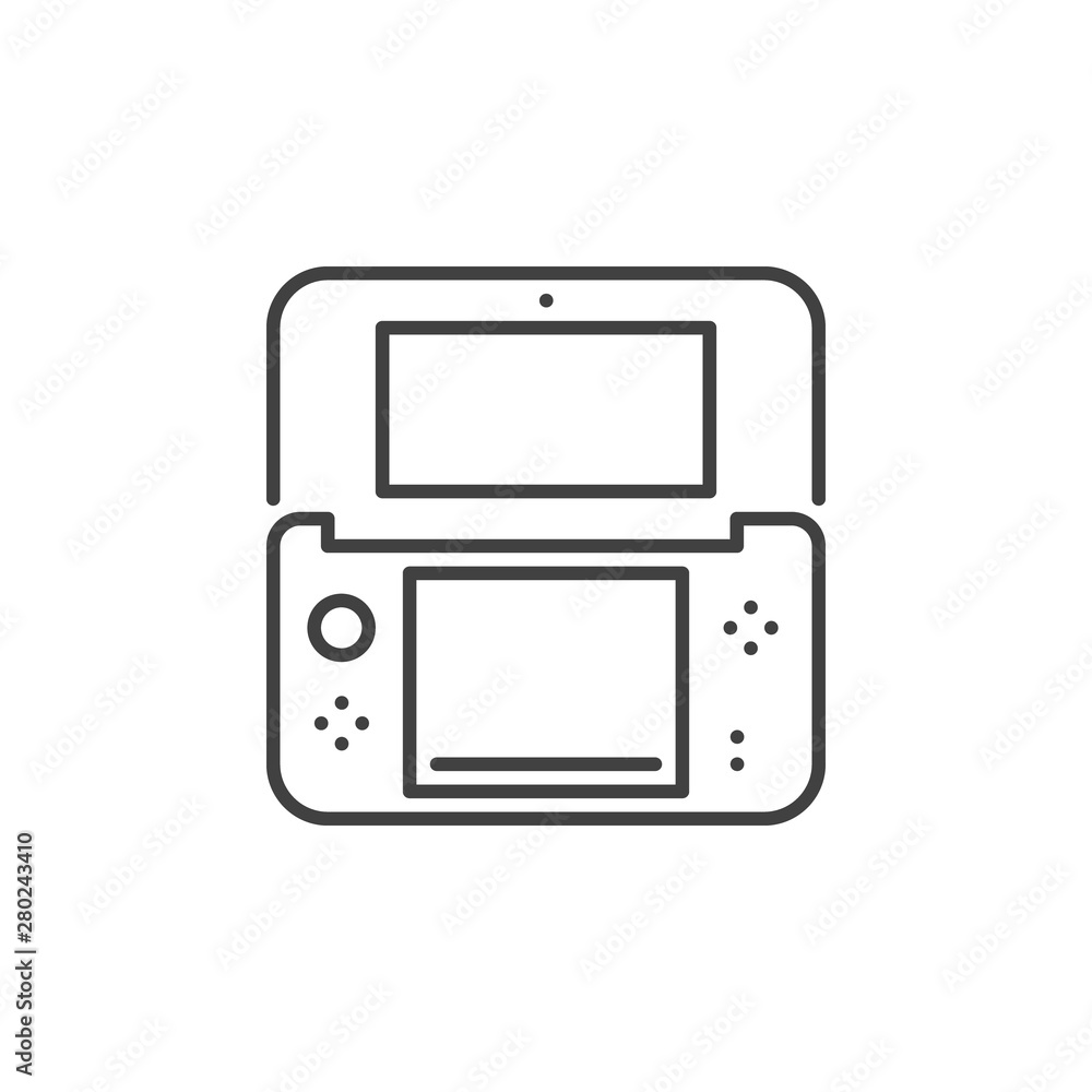 Handheld Game Console outline vector icon or symbol Handheld Game Console outline vector icon or symbol