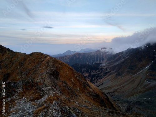 Tatry Zachodnie, Banikov, zachód słońca photo