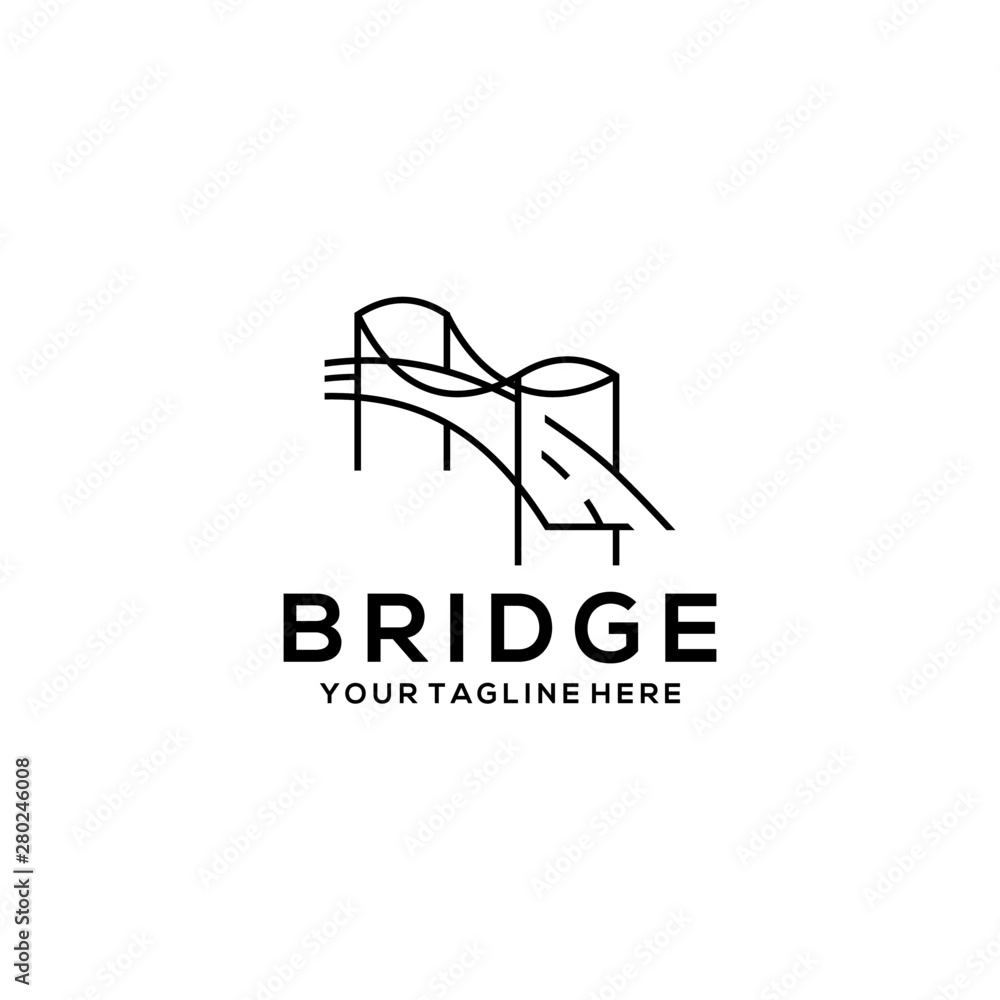Business Bridge Logo Design Vector Template Business Bridge Logo Design Vector Template