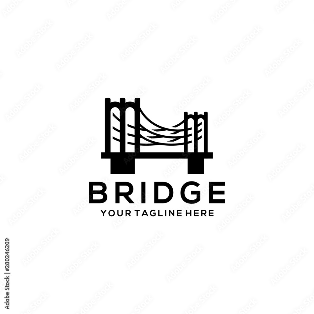 Business Bridge Logo Design Vector Template Business Bridge Logo Design Vector Template