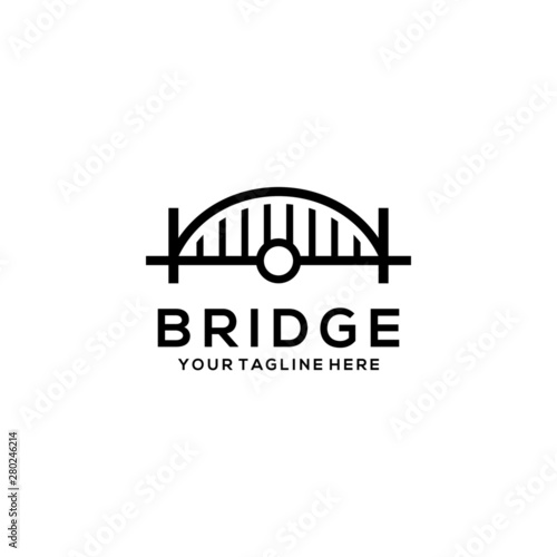Business Bridge Logo Design Vector Template