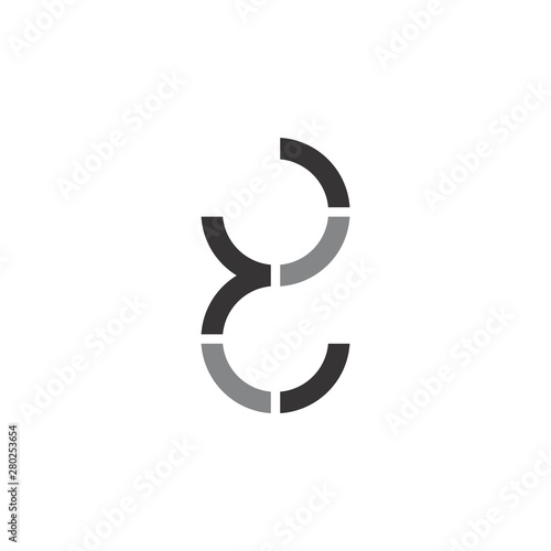 Number Eight logo design vector