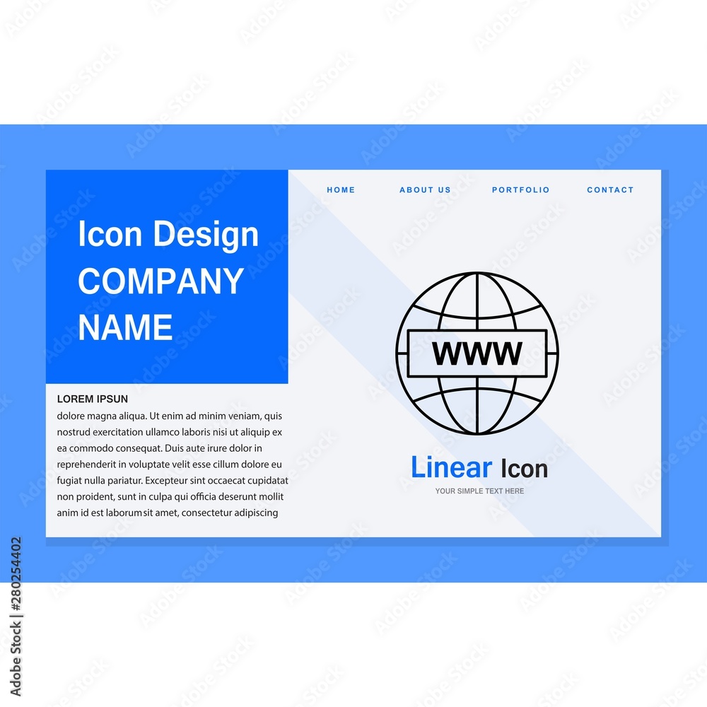 Fototapeta premium World Wide Web icon for your project