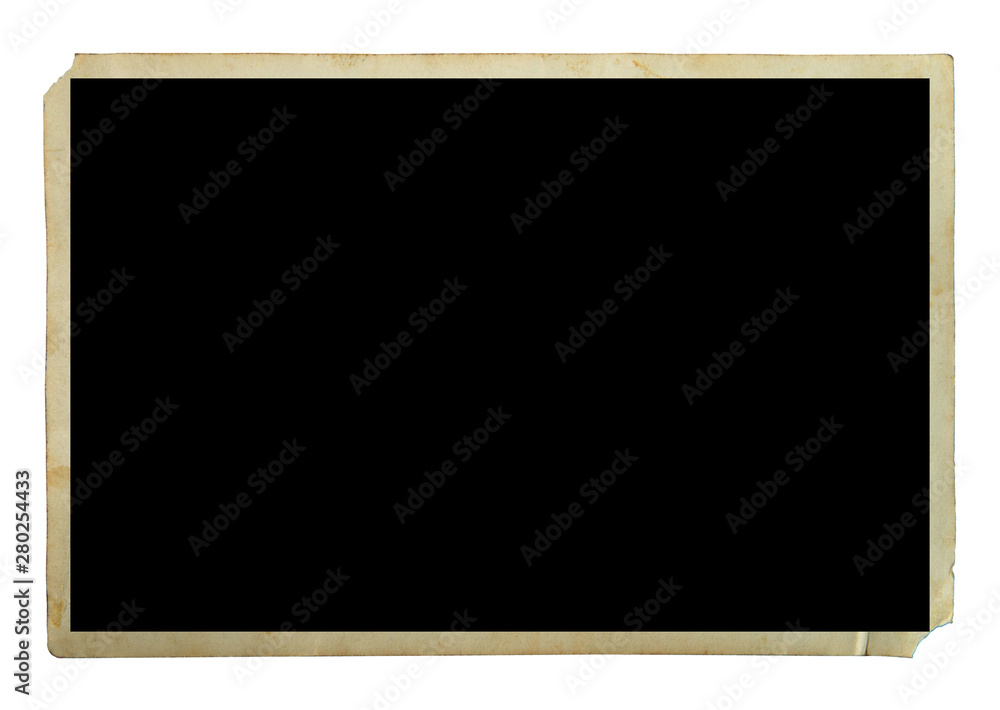 Blank old photo isolated on white Blank old photo isolated on white