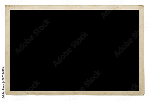 Old photo frame isolated on a white