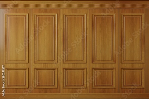 Fototapeta Naklejka Na Ścianę i Meble -  Classic wall vintage oak wood panels