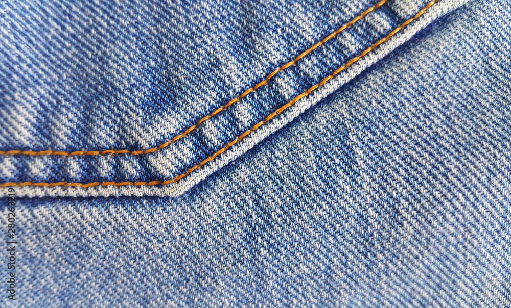 Fragment of classic blue fashioned jeans Fragment of classic blue fashioned jeans