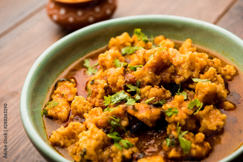 Home made mung dal masala vadi also known as Moong wadi or moongwadi or moongodi sabzi. It's a popular Maharashtrian recipe especially from Vidarbha region. Home made mung dal masala vadi also known as Moong wadi or moongwadi or moongodi sabzi. It's a popular Maharashtrian recipe especially from Vidarbha region.