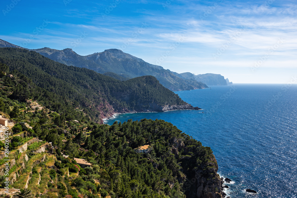 General view of the West coast of Mallorca