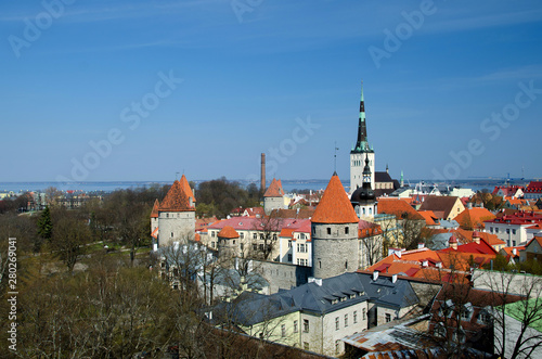 Wallpaper Mural view of old town of Tallinn Torontodigital.ca