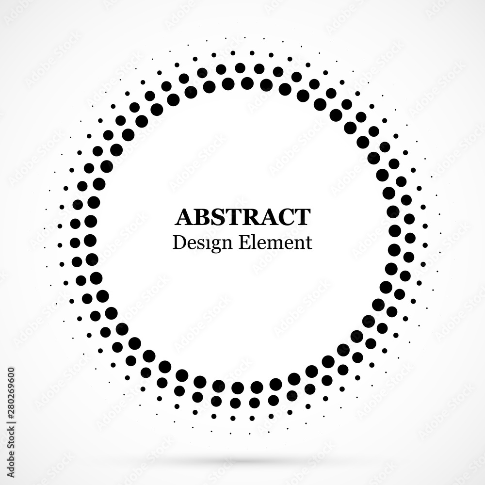 Black abstract vector circle frame halftone dots design element.Halftone effect vector pattern for your design. Isolated circle dots isolated for medical, cosmetic advertisement. Black abstract vector circle frame halftone dots design element.Halftone effect vector pattern for your design. Isolated circle dots isolated for medical, cosmetic advertisement.