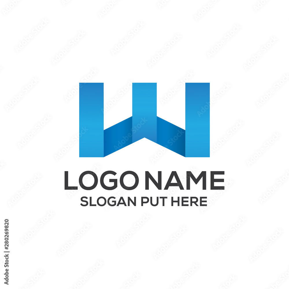 W Letter logo design template W Letter logo design template