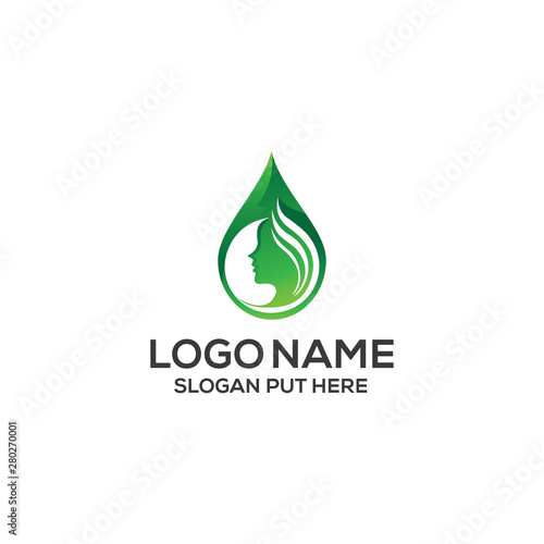 Organic oil logo design template