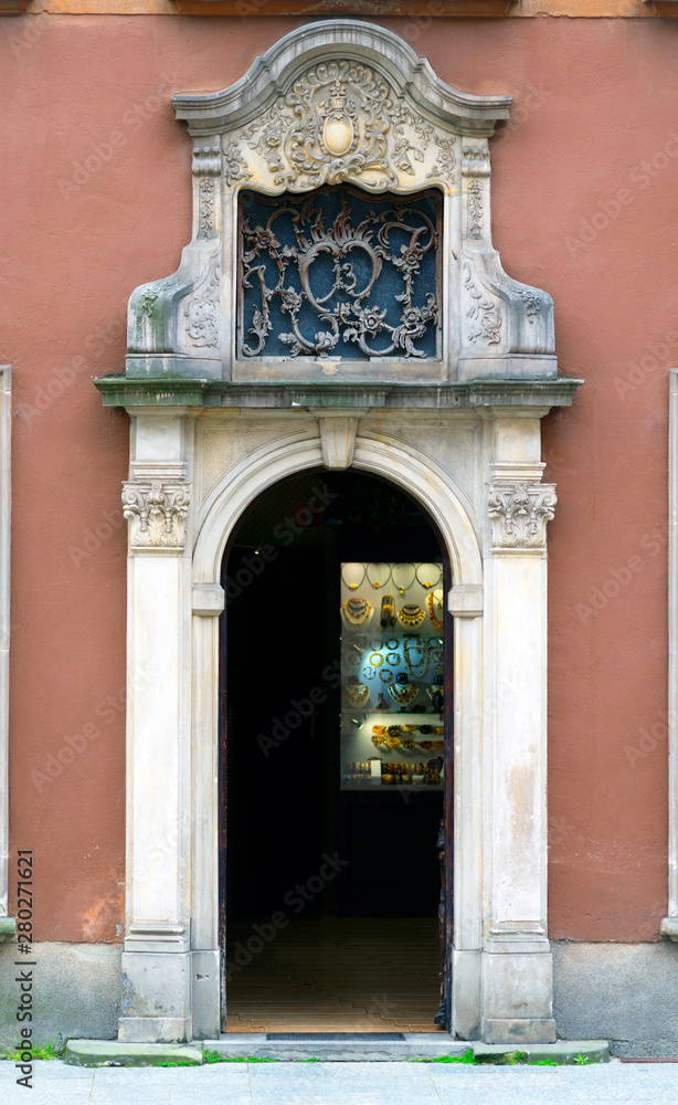 Naklejka premium Stone bas-reliefs on the walls of Gdansk