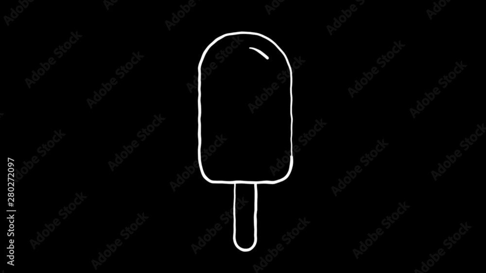 Animated Hand Drawn Ice Pop in Transparent Background Animated Hand Drawn Ice Pop in Transparent Background