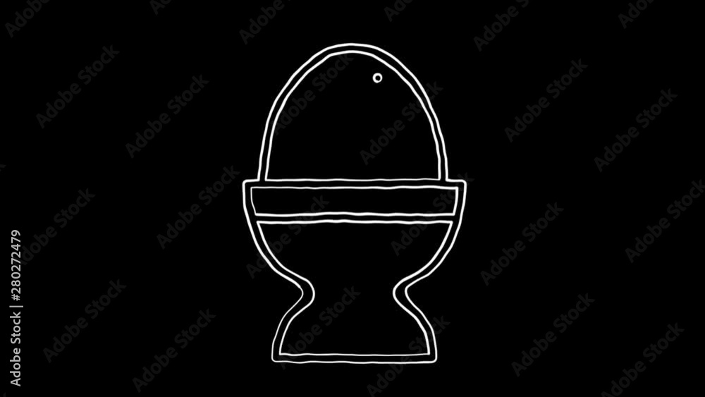 Animated Hand Drawn Egg in Transparent Background Animated Hand Drawn Egg in Transparent Background