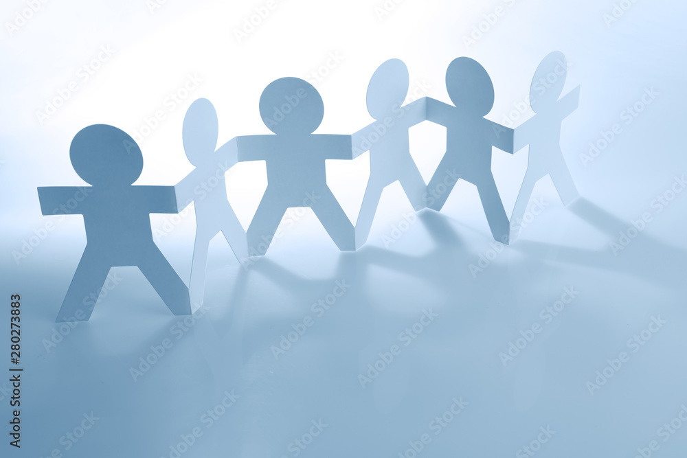Paper chain team together united Paper chain team together united