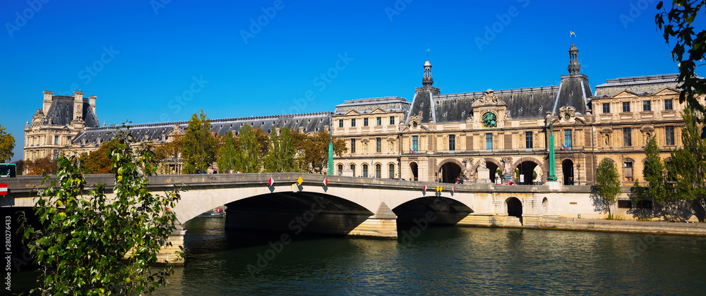 Pont du Carrousel leading to Louvre palace