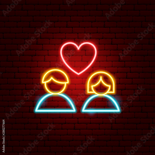 Heart Couple Neon Sign