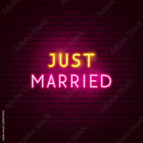 Just Married Neon Sign