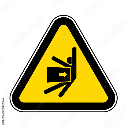 Body Crush Force From Side Symbol Sign Isolate On White Background,Vector Illustration EPS.10
