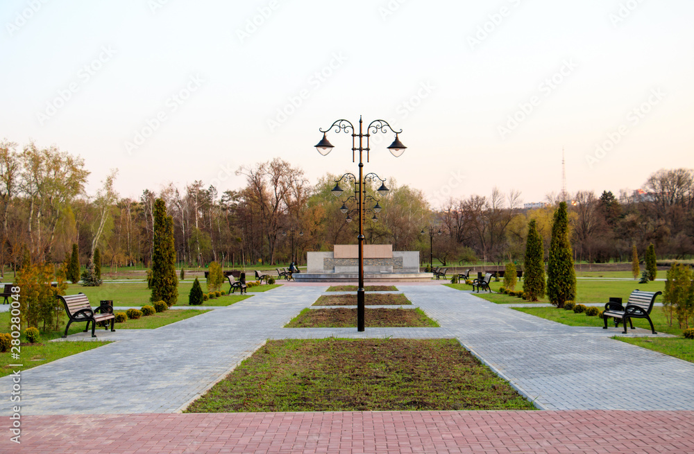 new alley in the dendrarium park in chisinau