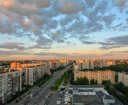 Summer sunset, shot in the Rybatskoye district