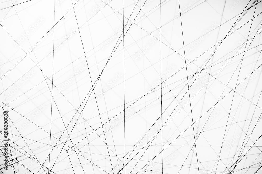 Image of structures composed of lines in an installation Stock ...