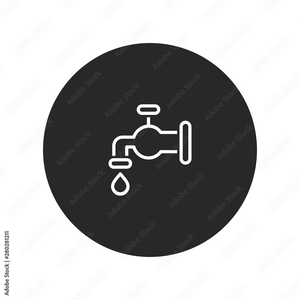 Water faucet vector icon