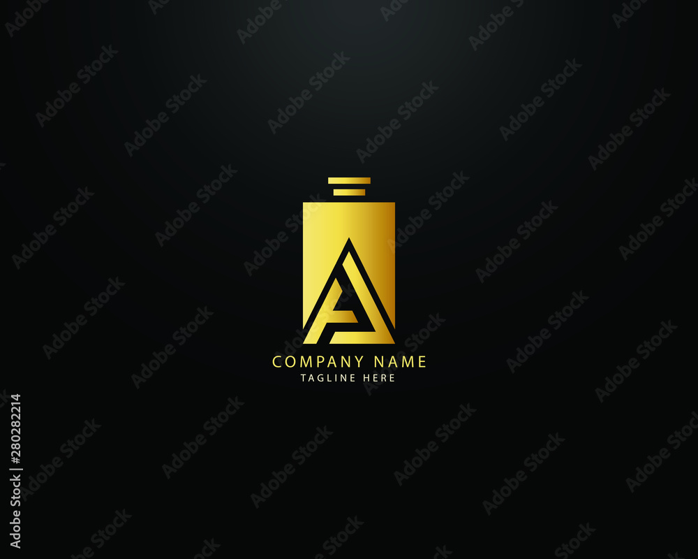 Luxury and professional writing A letter with perfume abstract Logo Template Design Vector, Emblem, Design Concept, Symbol, Icon - obrazy, fototapety, plakaty 