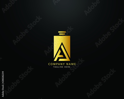 Luxury and professional writing A letter with perfume abstract Logo Template Design Vector, Emblem, Design Concept, Symbol, Icon