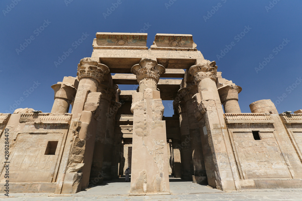 Front of Kom Ombo Temple in Aswan, Egypt