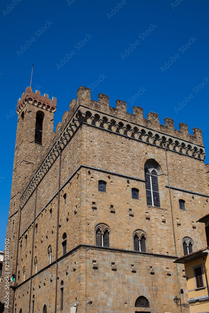 The historical Palazzo del Bargello built in 1256 to house the police chief of Florence