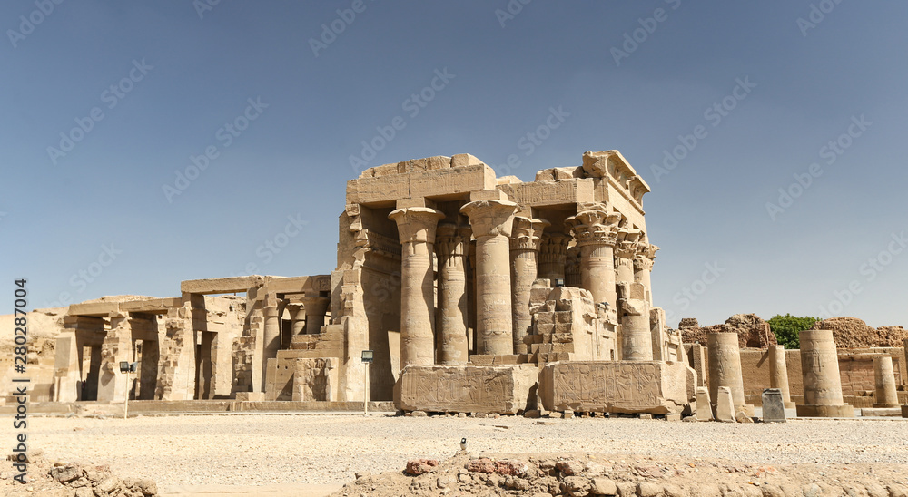 Front of Kom Ombo Temple in Aswan, Egypt