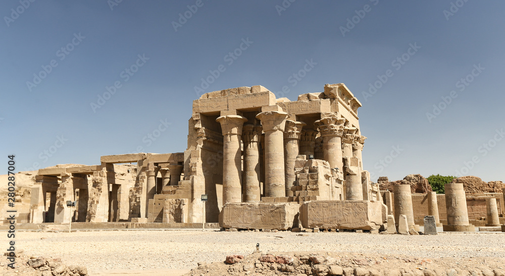 Front of Kom Ombo Temple in Aswan, Egypt Front of Kom Ombo Temple in Aswan, Egypt