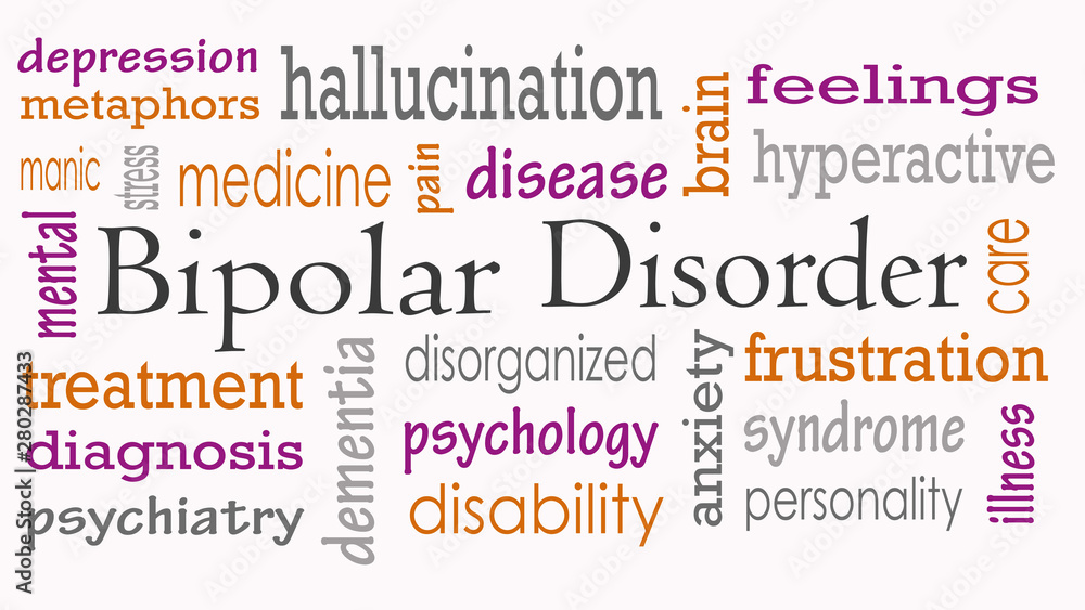 Obraz premium Bipolar disorder word cloud concept