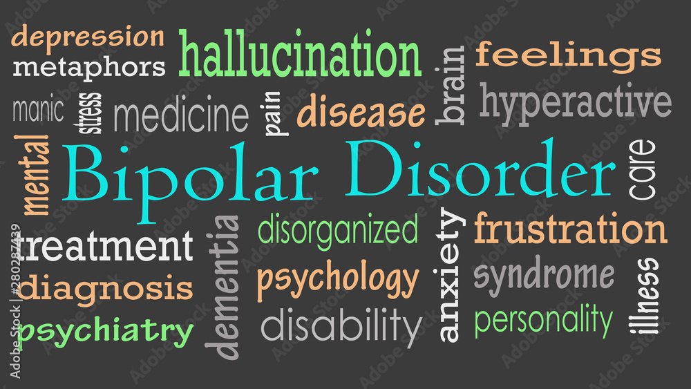 Fototapeta premium Bipolar disorder word cloud concept