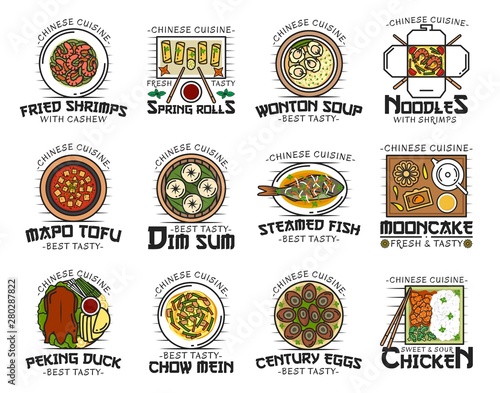 Food of Chinese cuisine, isolated national dishes