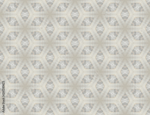 Seamless abstract raster pattern with dark and light lines with rhombuses and circles with motif fabric texture
