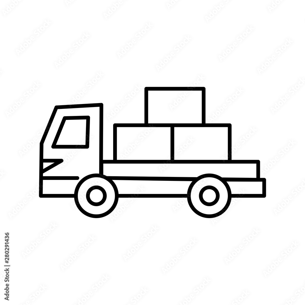 Transport Truck icon for your project Transport Truck icon for your project